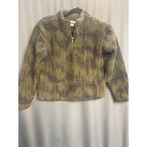 Melrose and Market Jacket Boys Medium Green Fleece Long Sleeve 1/4 Zip Casual C6